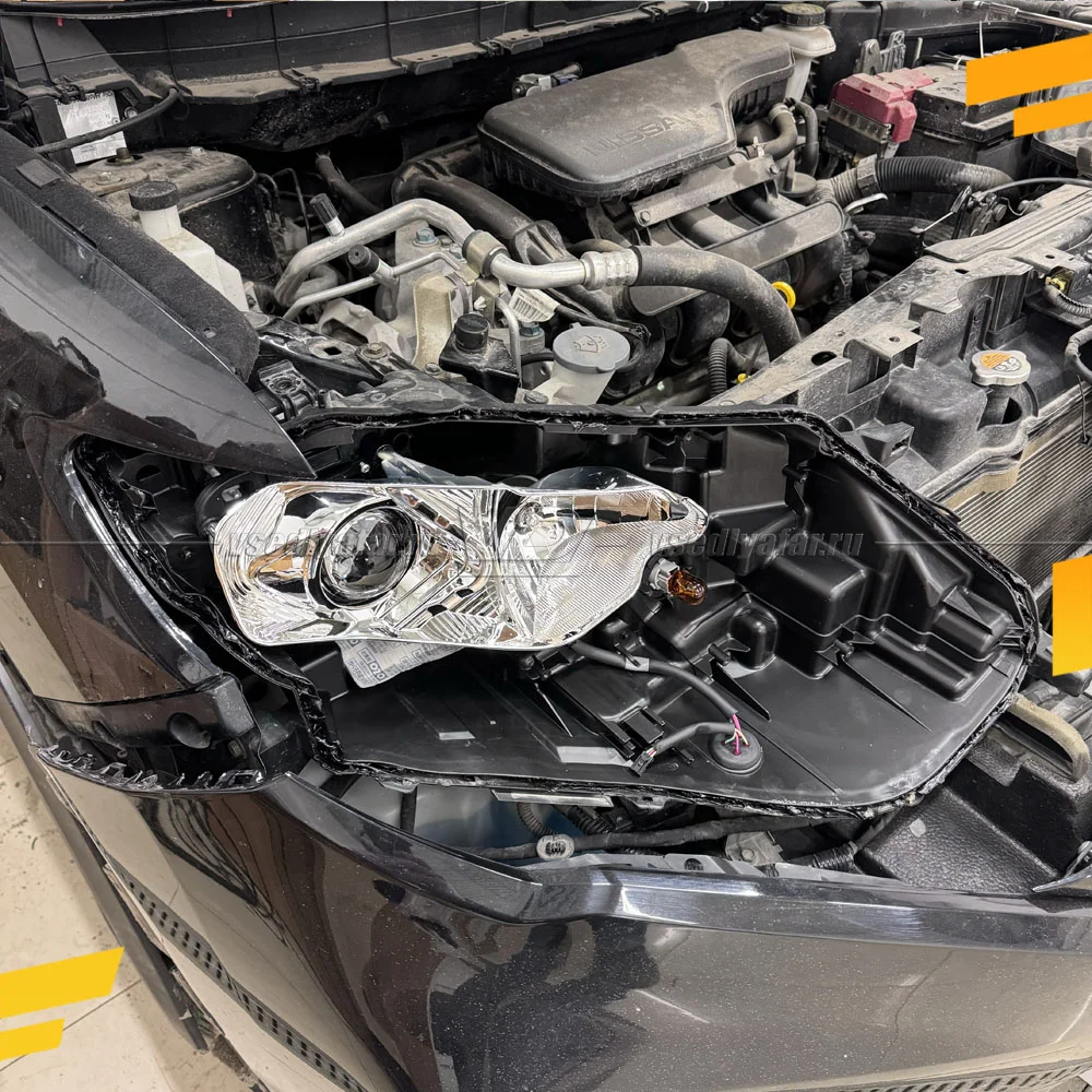 Комплект для установки линз в фары Nissan X-Trail T32 2013-2022 Хром
