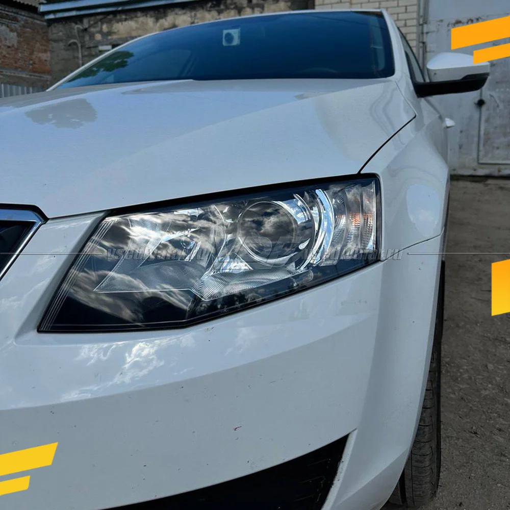 Комплект для установки линз в фары Skoda Octavia 2012-2017 Хром