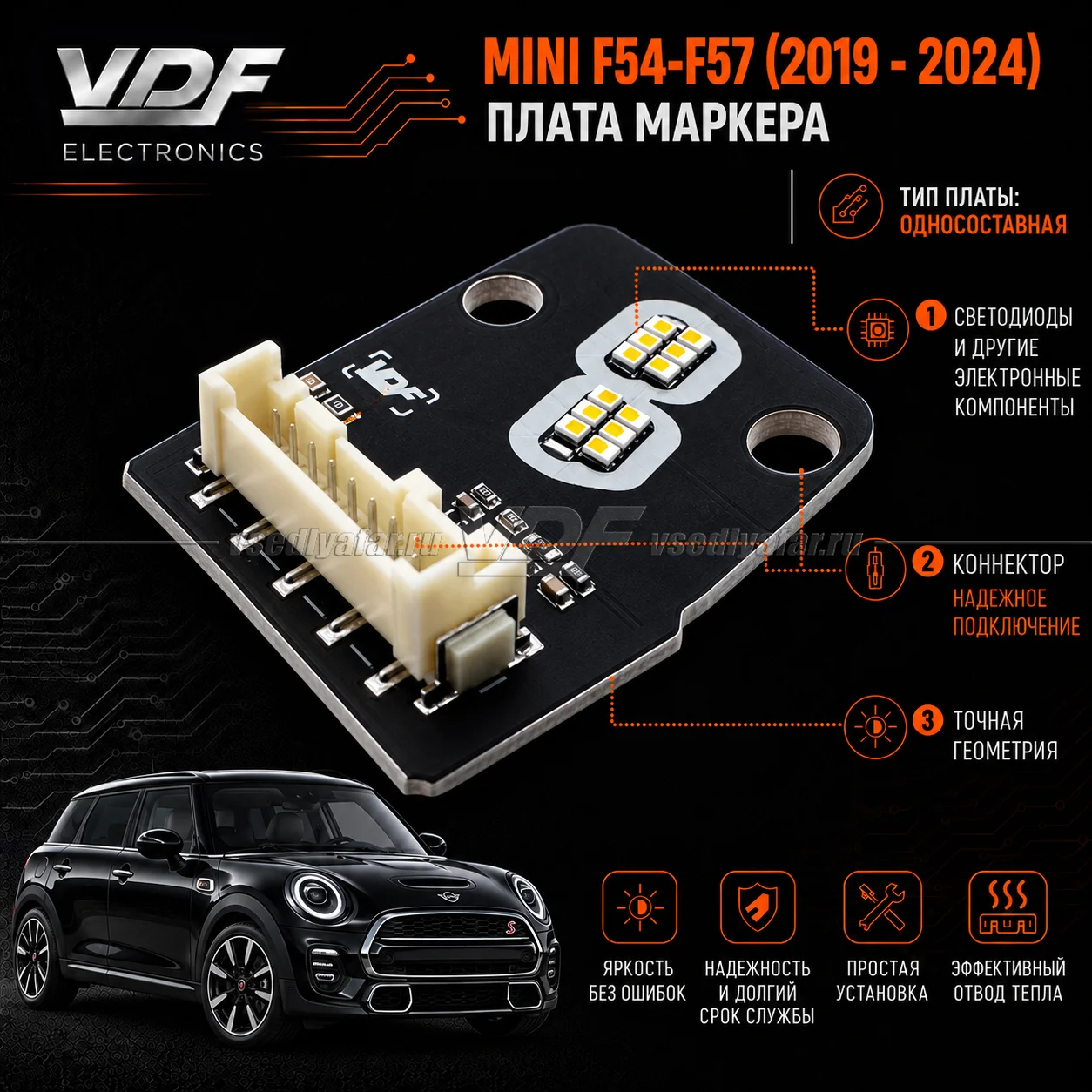 Комплект плат маркера MINI Cabrio F57 2019-2024 EU Цвет: Янтарный