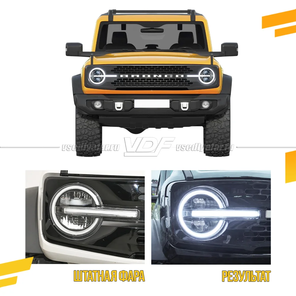Комплект для установки линз в фары Ford Bronco 2020-2026