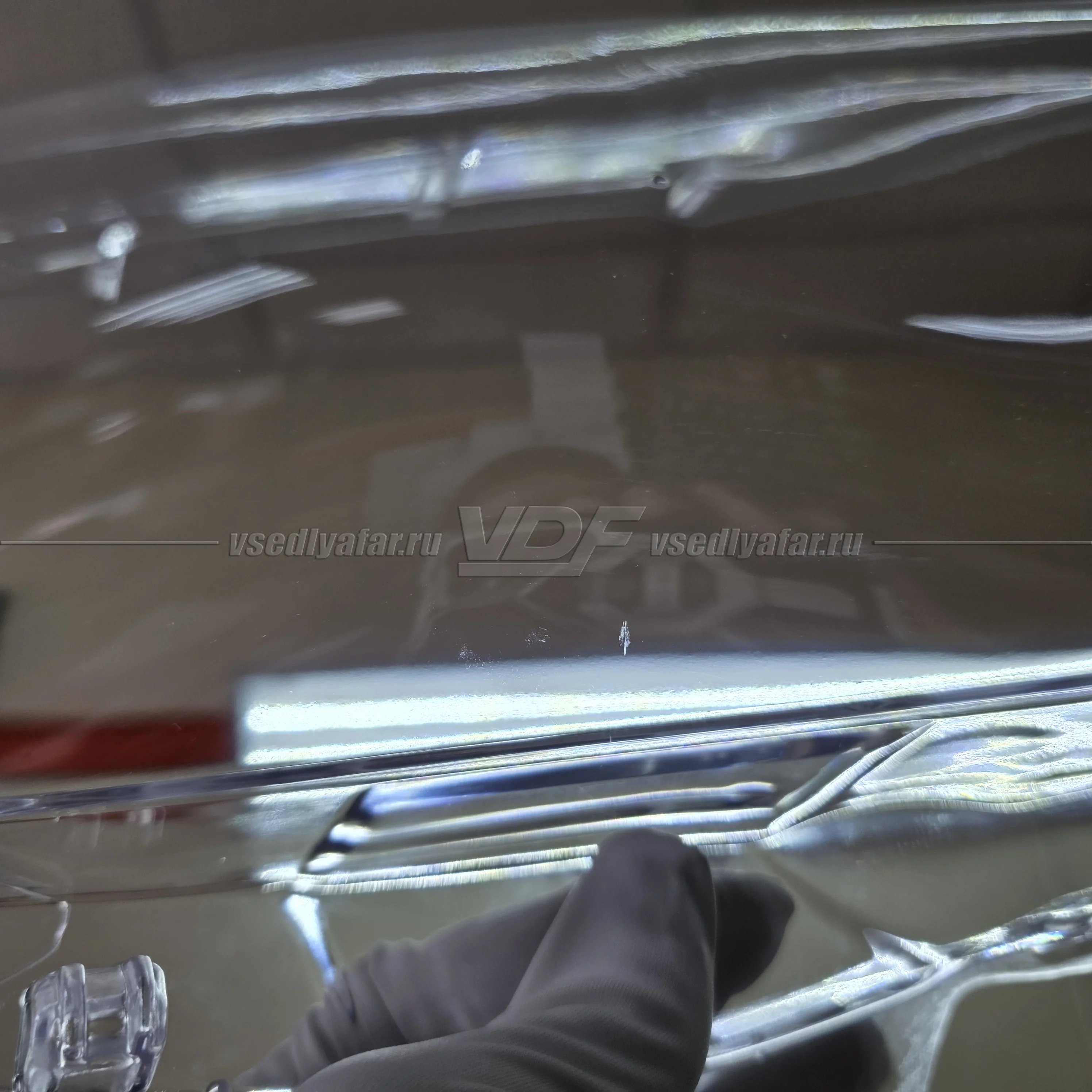 Уцененное стекло для фары Toyota Camry XV50 (2011-2014) Прозрачное Правое тип 2 №2
