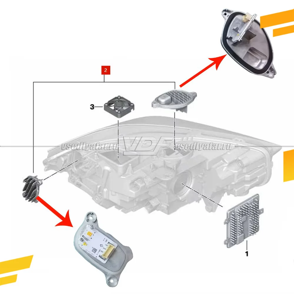 Комплект плат маркера BMW 1 F40 2019-2024 Цвет: Лимонный