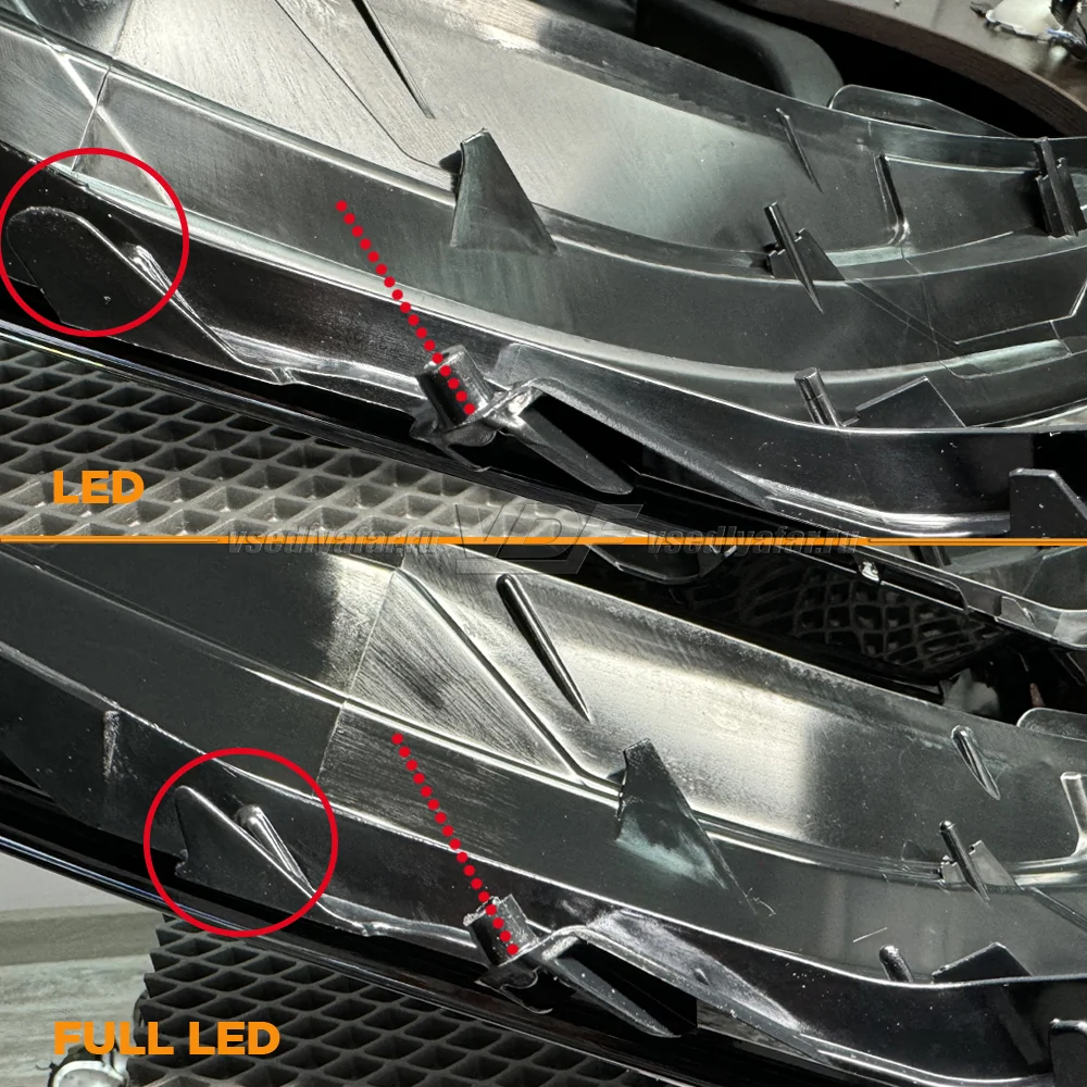 Стекло для фары Toyota Highlander (XU70) (2019-2022) LED Левое