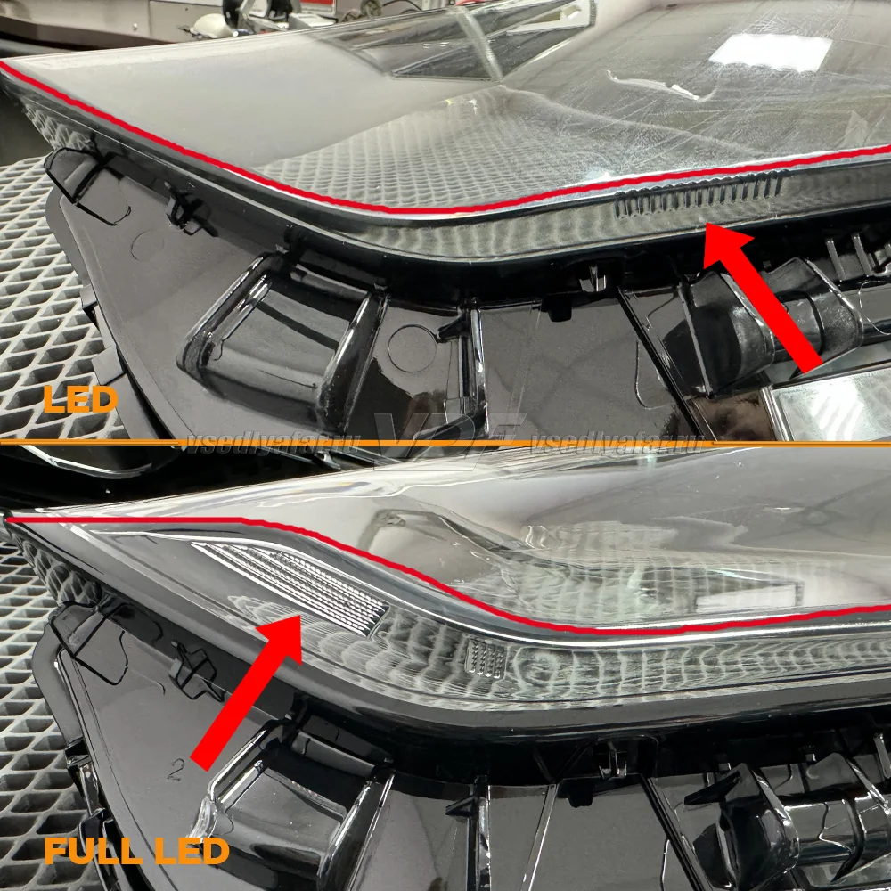 Стекло для фары Toyota Highlander (XU70) (2019-2022) LED Левое