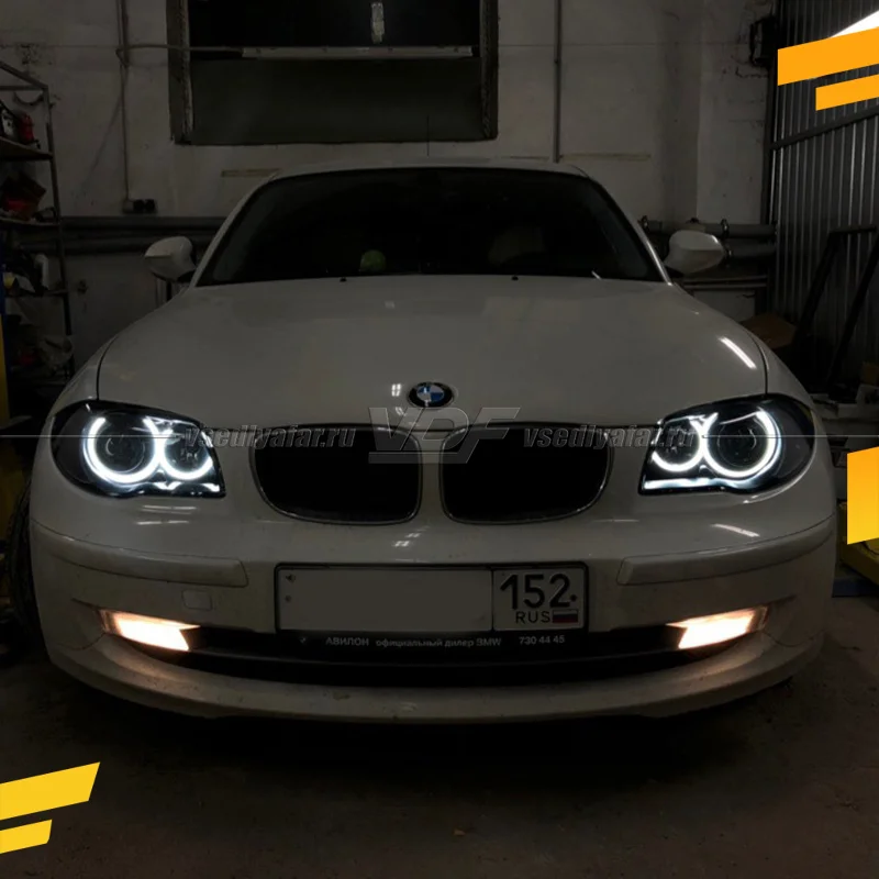 Светодиодные Ангельские глазки BMW 1 E81/88 2004-2012 Рефлектор Цвет: Белый