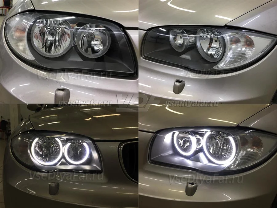 Светодиодные Ангельские глазки BMW 1 E81/88 2004-2012 Рефлектор Цвет: Белый