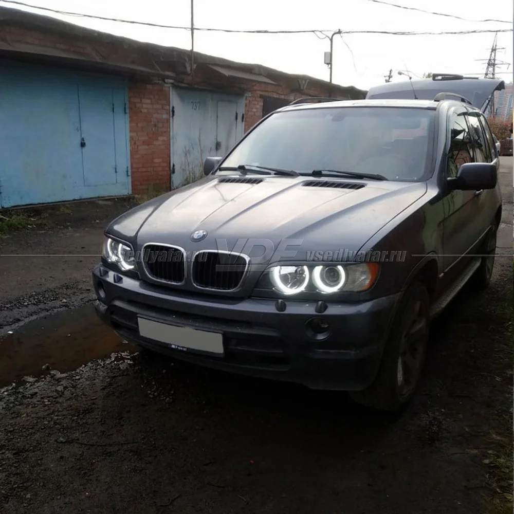 Светодиодные Ангельские глазки BMW X5 E53 1999-2003 Цвет: Белый