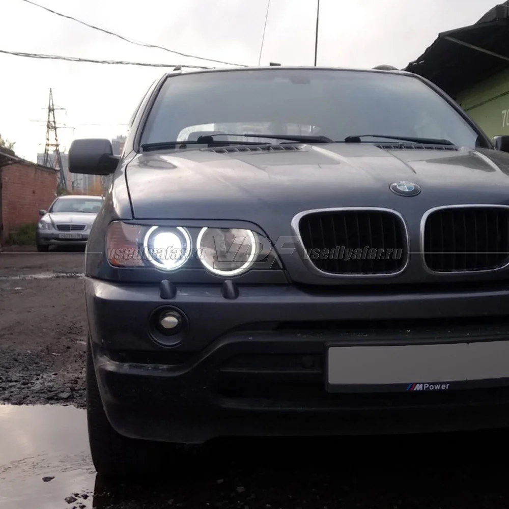 Светодиодные Ангельские глазки BMW X5 E53 1999-2003 Цвет: Белый