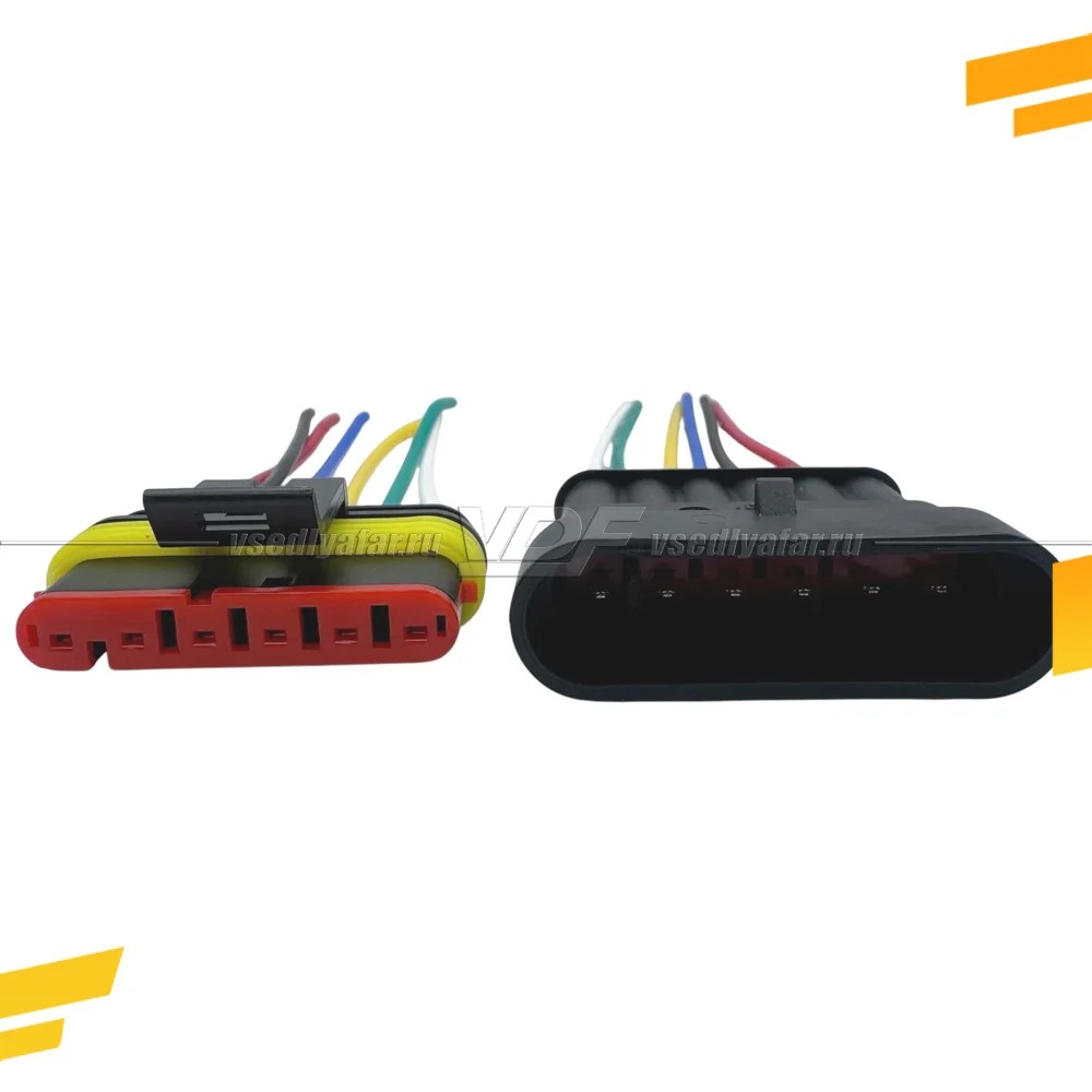 Разъем 6pin AMP SuperSeal 1.5 с проводом
