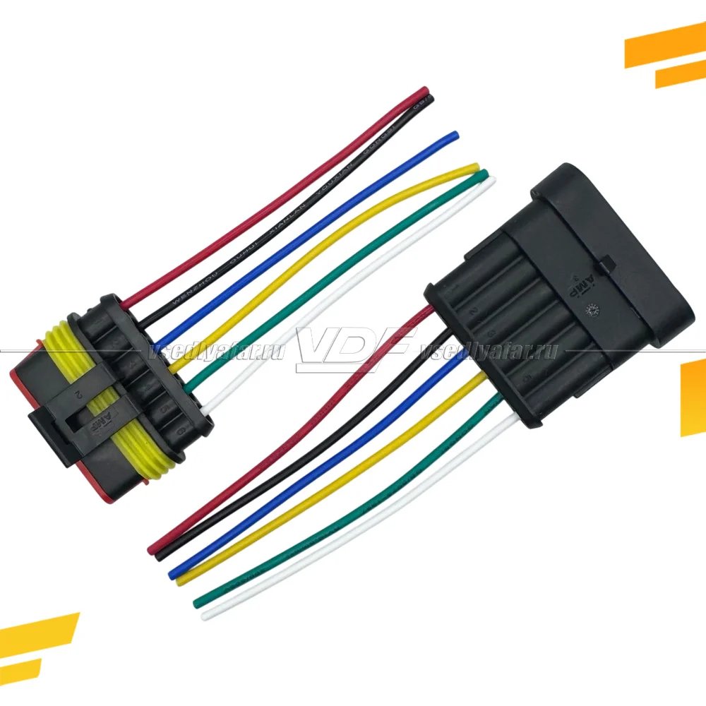 Разъем 6pin AMP SuperSeal 1.5 с проводом