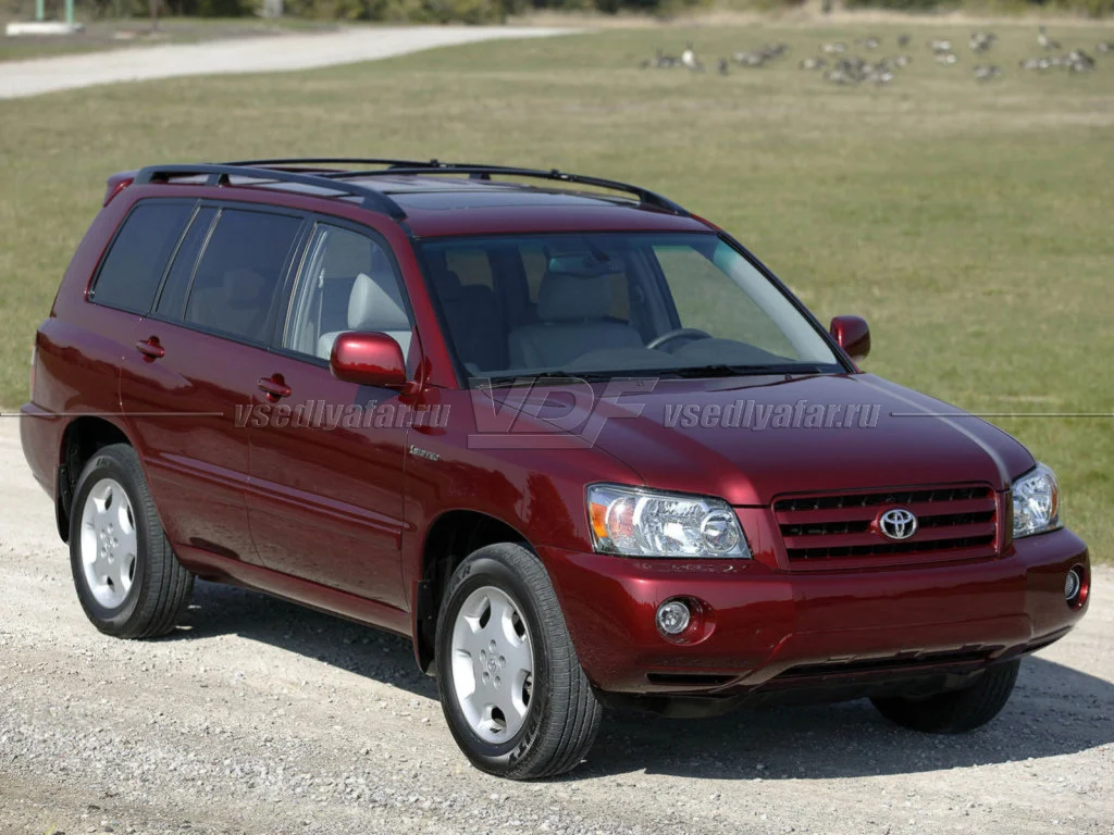 Стекло для фары Toyota Highlander (XU20) (2003-2007) Левое