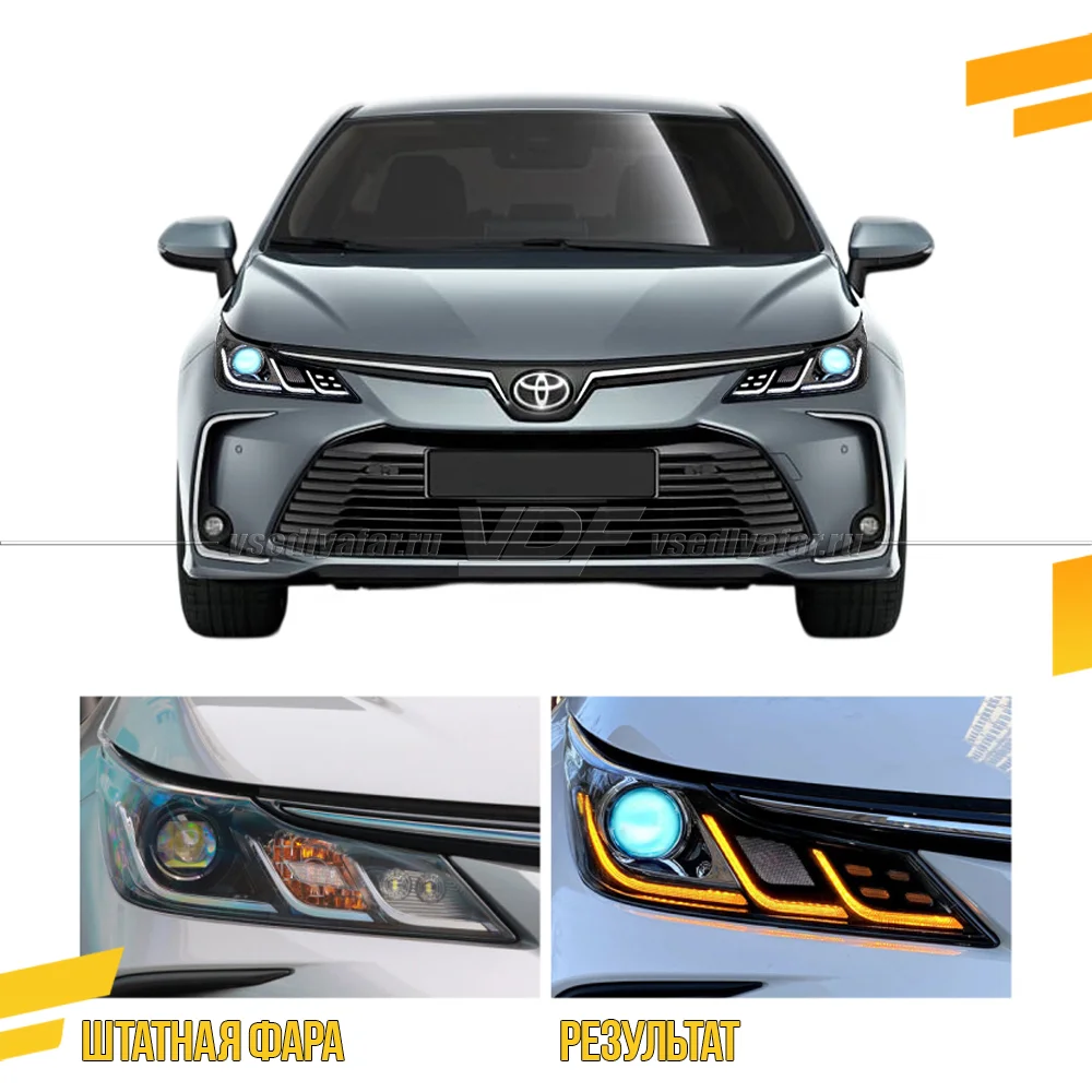 Комплект для установки линз в фары Toyota Corolla 2018-2025 LED
