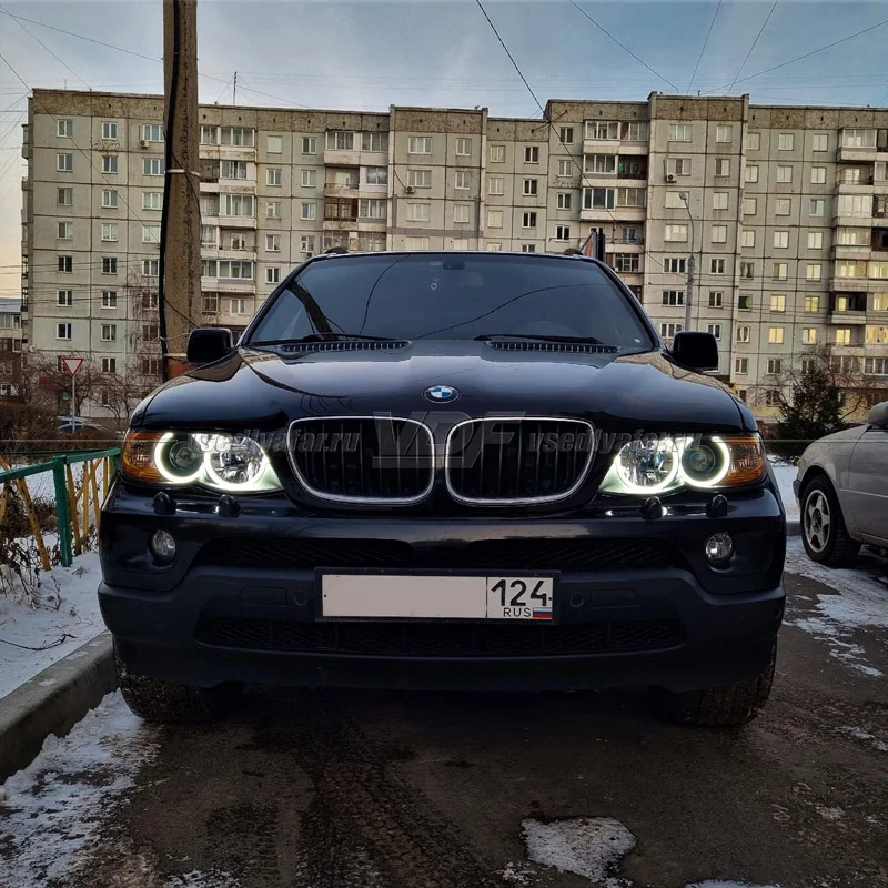 Светодиодные Ангельские глазки BMW X5 E53 2003-2006 Цвет: Белый
