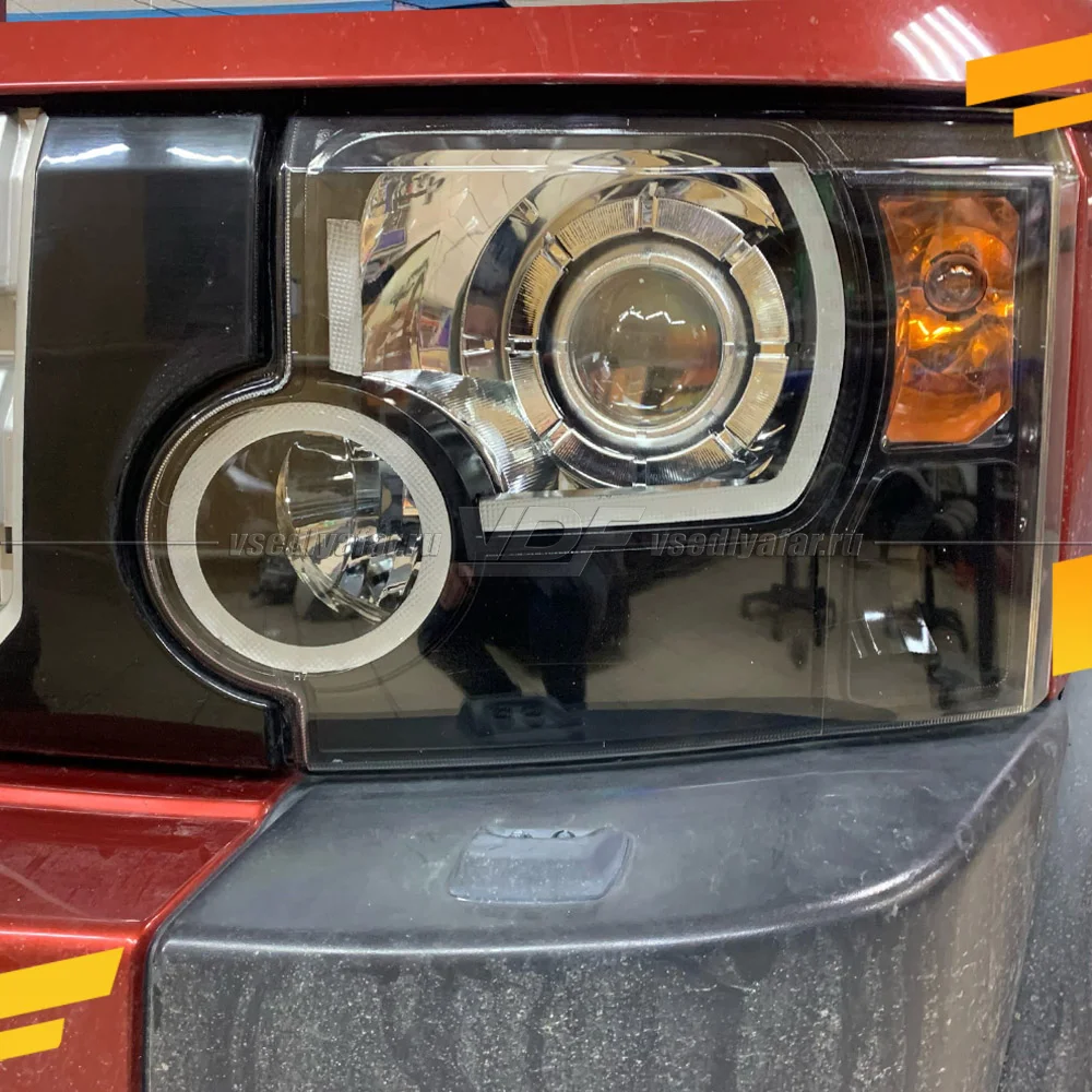 Светодиодные вставки в фары Land Rover Discovery L319 2004-2009 Цвет: Белый