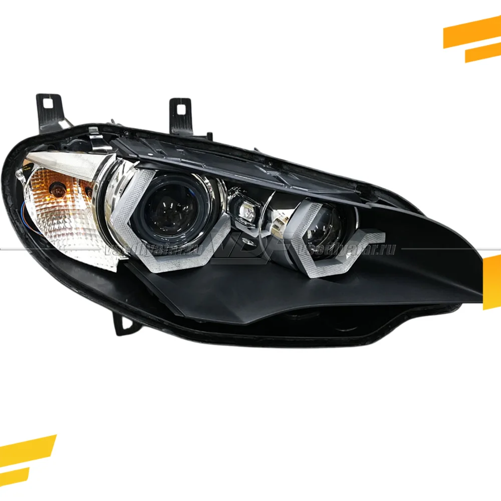 Светодиодные вставки в фары BMW X6 E71 2008-2012 "G-Style" Цвет: Белый