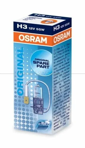 Лампа галогенная OSRAM H3 Original 12V 55W, 1шт., 64151