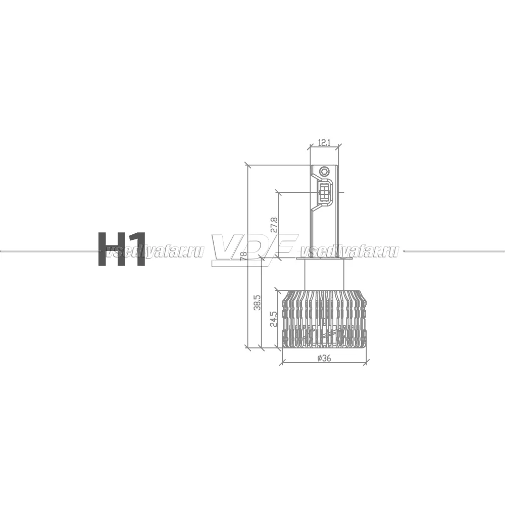 Светодиодные лампы MTF Light Cyber Light Pro H1 6000K 12V, 65W, 2шт, CP01K6