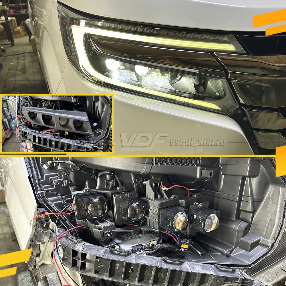 3D Набор для установки линз в фары Honda Stepwgn 2017-2022 LED Рефлектор