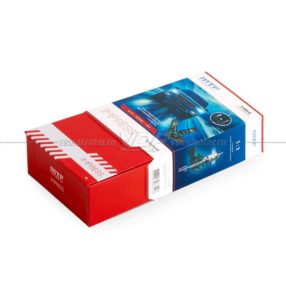 Светодиодные лампы MTF Light IMPRESS HB4 6000K 12V, 21W, 2шт, HTB4K6