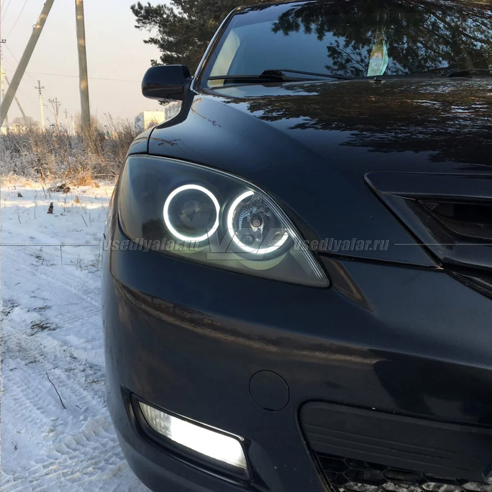 Светодиодные Ангельские глазки для Mazda 3 Bk Седан Цвет: Белый