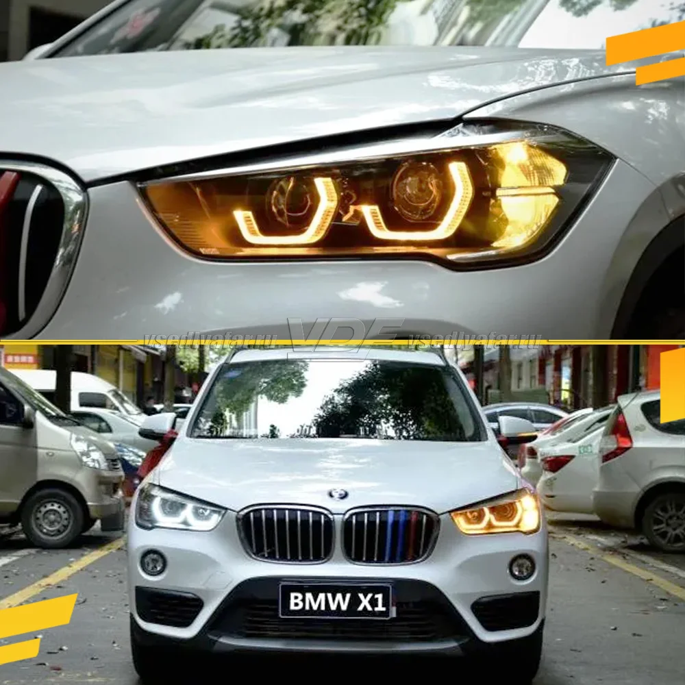 Комплект для установки линз в фары BMW X1 F48 2015-2019 Рефлектор с DRL