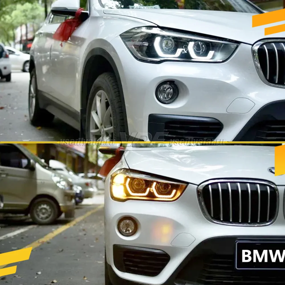 Комплект для установки линз в фары BMW X1 F48 2015-2019 Рефлектор с DRL