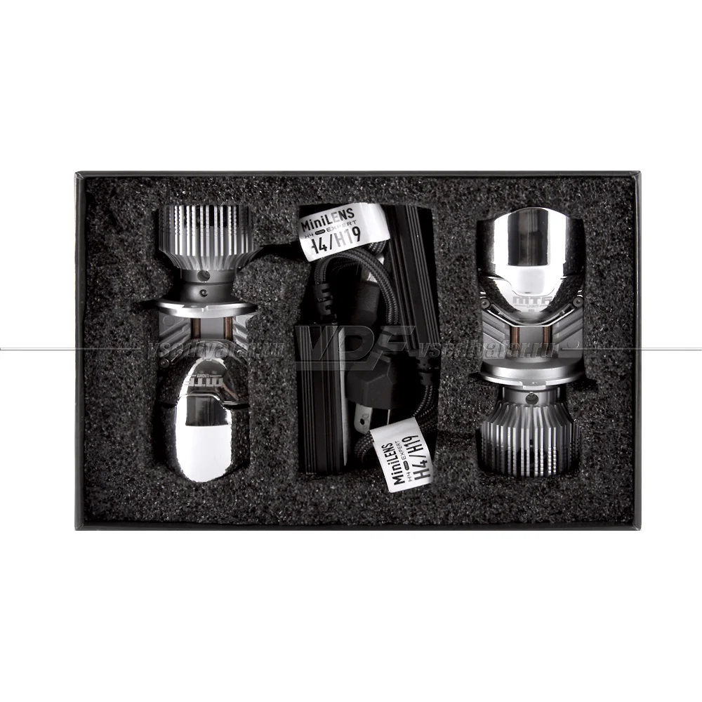 Светодиодные линзы MTF LIGHT MINILENS EXPERT H4/H19, 12V/24V, 40/50W, 5500K (комплект 2 шт) MH4K5E