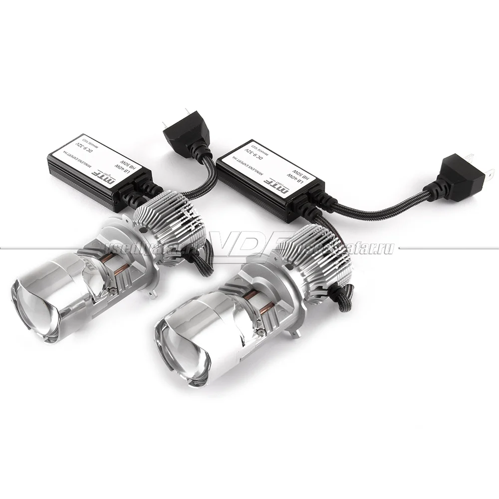 Светодиодные линзы MTF LIGHT MINILENS EXPERT H4/H19, 12V/24V, 40/50W, 5500K (комплект 2 шт) MH4K5E