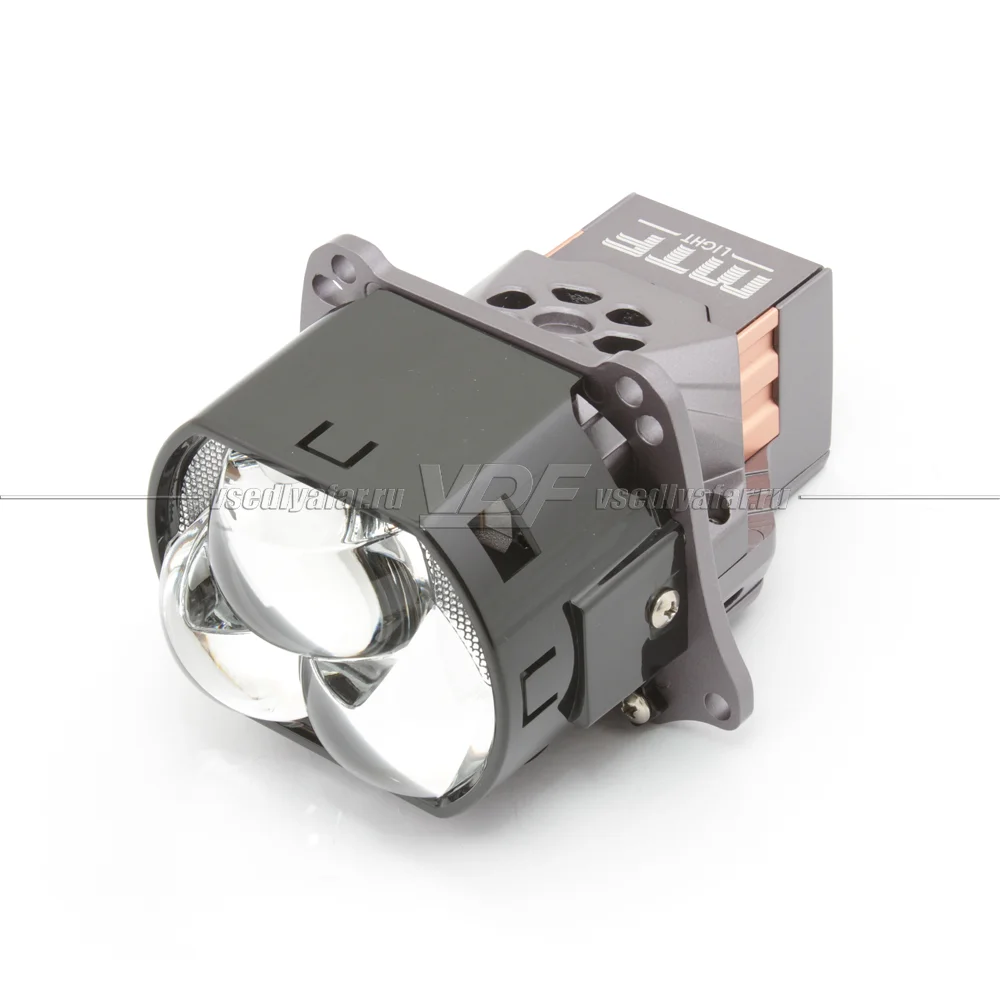 Светодиодные линзы MTF Light QUADRIX 3" 6000K Bi-Led скос 3 линзы (комплект 2 шт) HDS3L