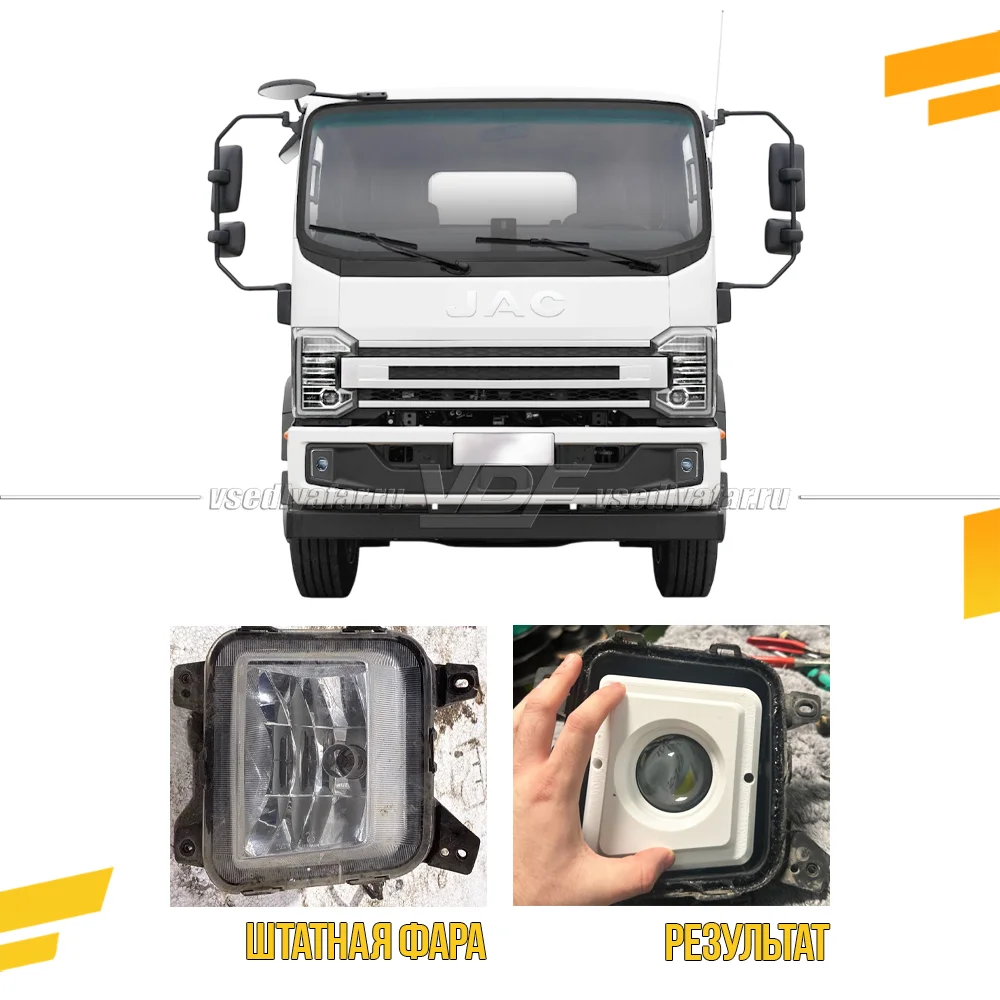 3D Набор для установки линз в ПТФ JAC N120 2021-2026 Тип 2,5 Optima SRT