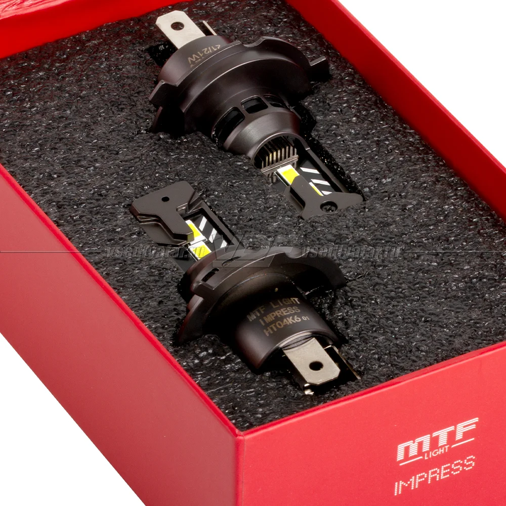Светодиодные лампы MTF Light IMPRESS H4 6000K 12V, 21W, 2шт, HT04K6