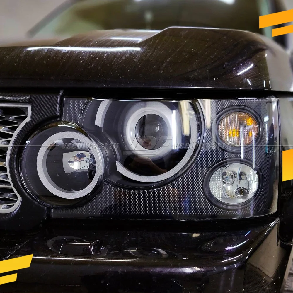 Светодиодные вставки в фары Range Rover L322 2005-2009 Цвет: Белый