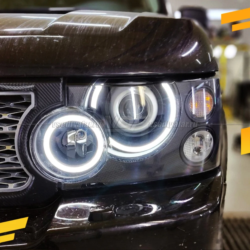 Светодиодные вставки в фары Range Rover L322 2005-2009 Цвет: Белый