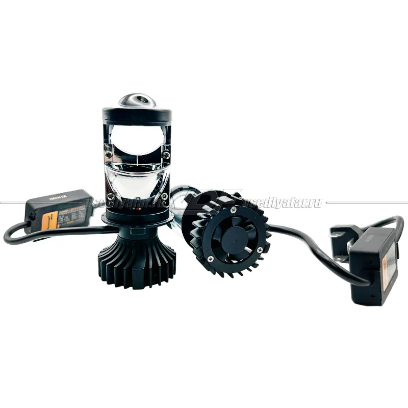 Светодиодные линзы Aozoom H4 mini 24V 6000K Bi-Led (комплект 2 шт)