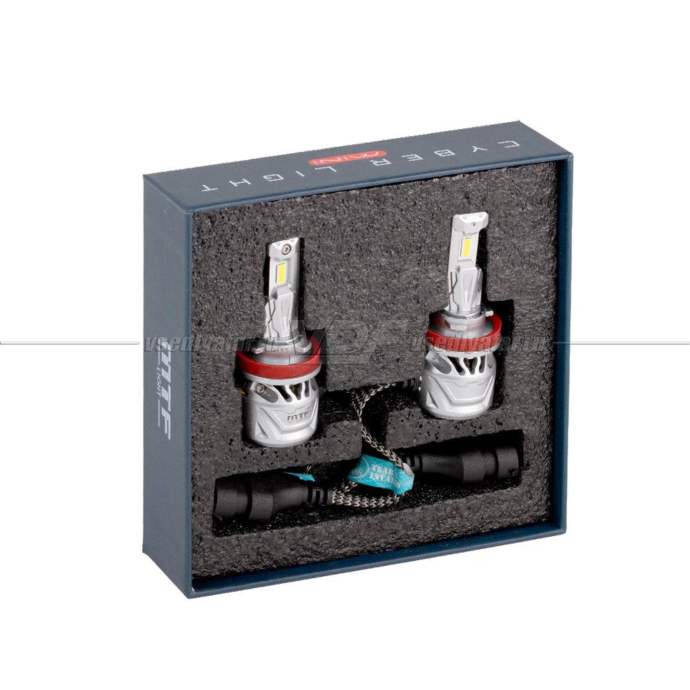 Светодиодные лампы MTF Light Cyber Light Mini H11/H9 6000K 12V, 45W, 2шт, CM011K6