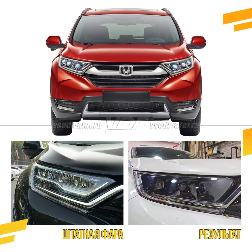 Комплект для установки линз в фары Honda CR-V 2016-2022 Рефлекторные фары