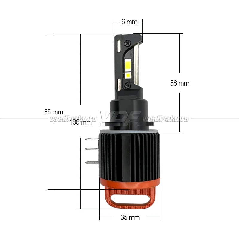 Светодиодные лампы VDF HIGH Performance H15 6000K 50W, 12V, 2шт