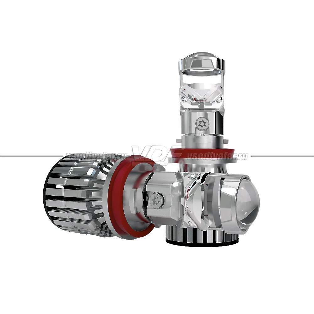 Светодиодные линзы MTF LIGHT MINILENS H11/H8/H16, 12/24V, 55W, 6000K (комплект 2 шт) ML11K6