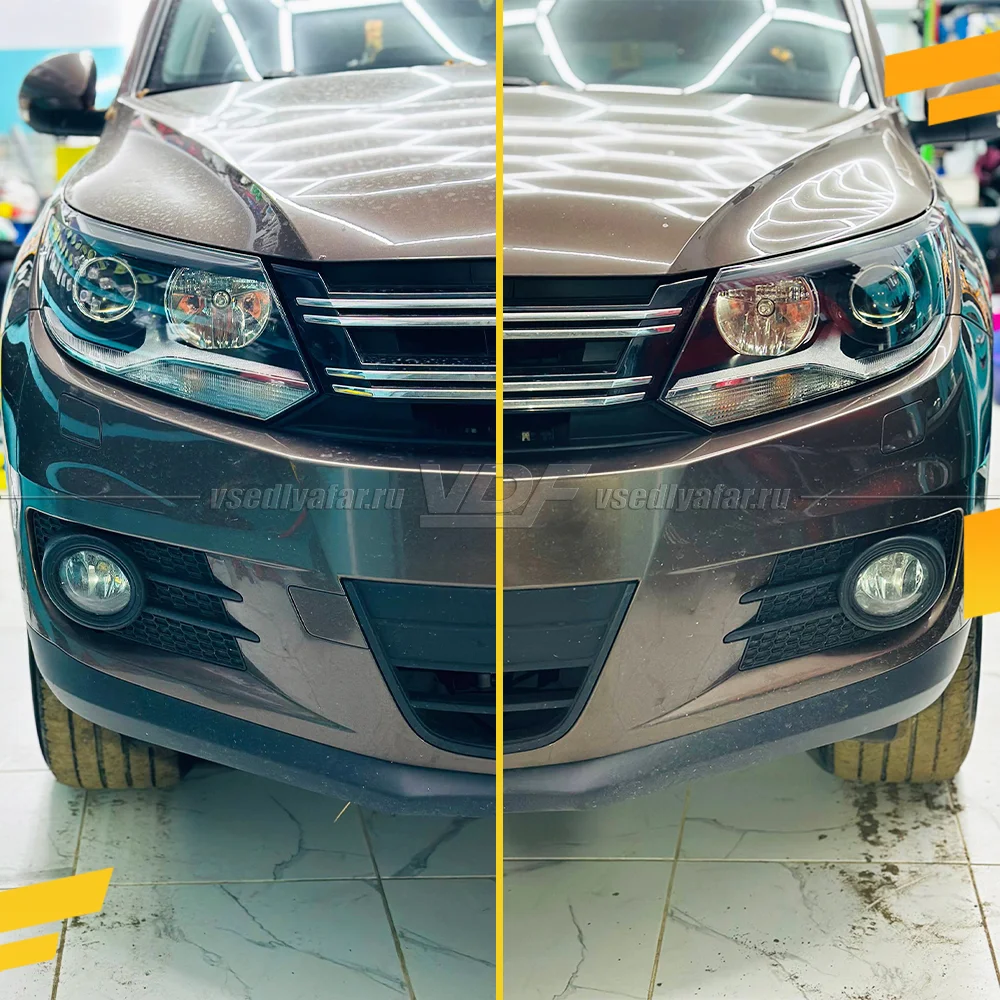 3D Набор для установки линз в фары Volkswagen Tiguan 2011-2016 Галоген рефлектор