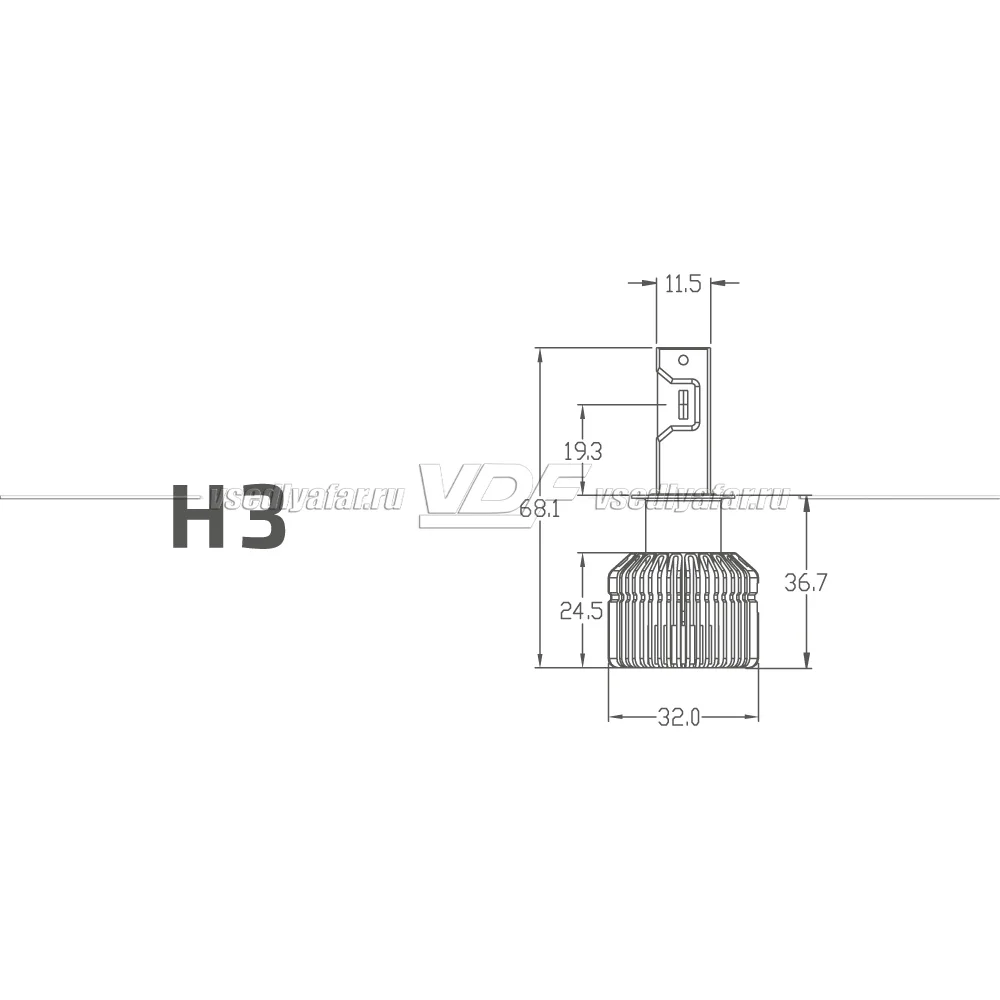 Светодиодные лампы MTF Light Active Night H3 6000K 12V, 18W, 2шт, LAN03K6