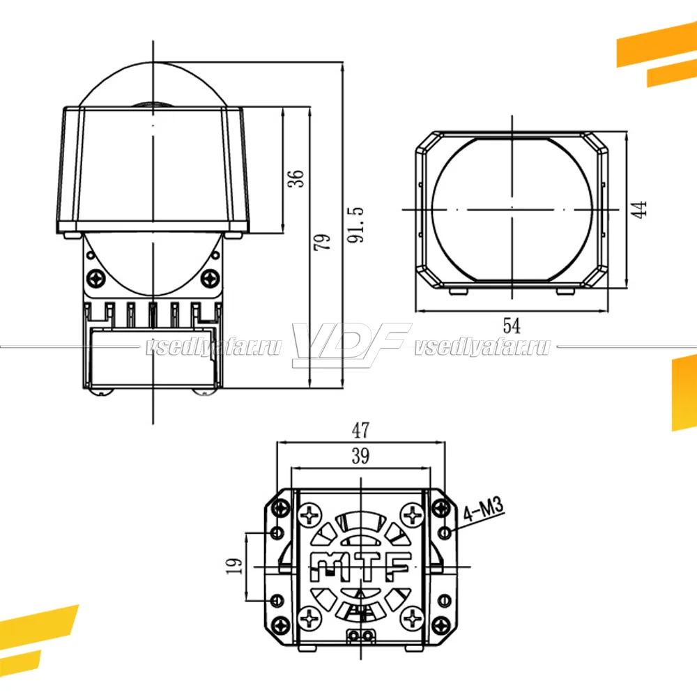Светодиодные линзы MTF Light Constructor Low Beam Ближний, СТГ со Ступенькой
