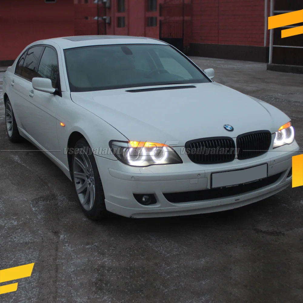 Светодиодные Ангельские глазки BMW 7 Е65 2005-2008 "F-Style" Цвет: Белый 