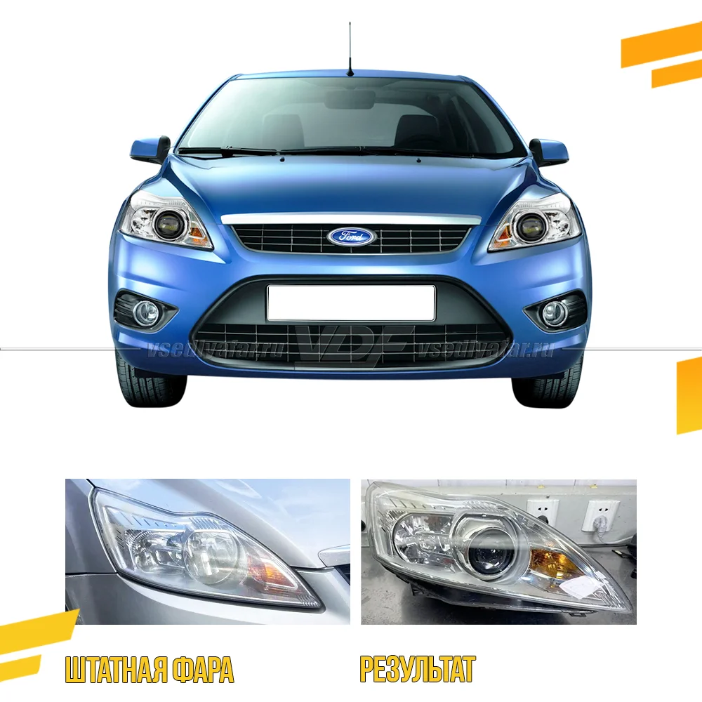 Комплект для установки линз в фары Ford Focus II 2007-2011