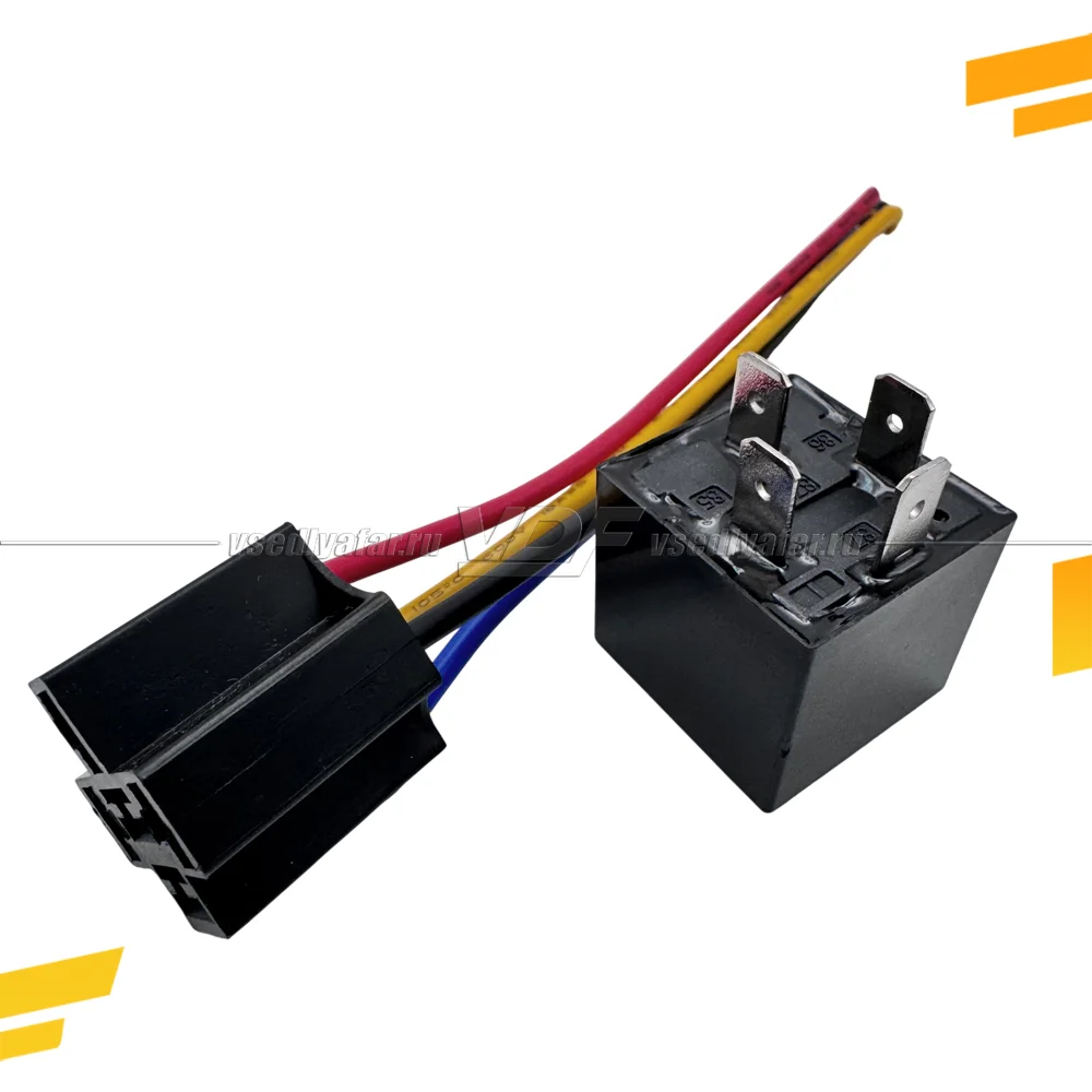 Реле 4-контактное 40A/12VDC в сборе с колодкой