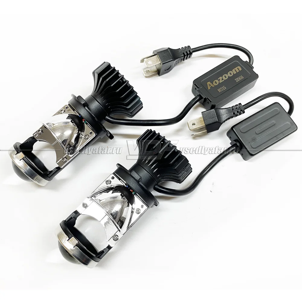 Светодиодные линзы Aozoom H4 mini 6000K Bi-Led (комплект 2 шт)