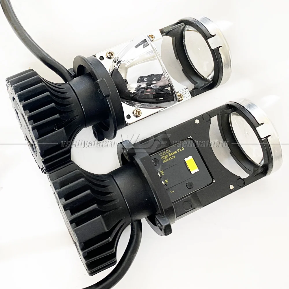 Светодиодные линзы Aozoom H4 mini 6000K Bi-Led (комплект 2 шт)