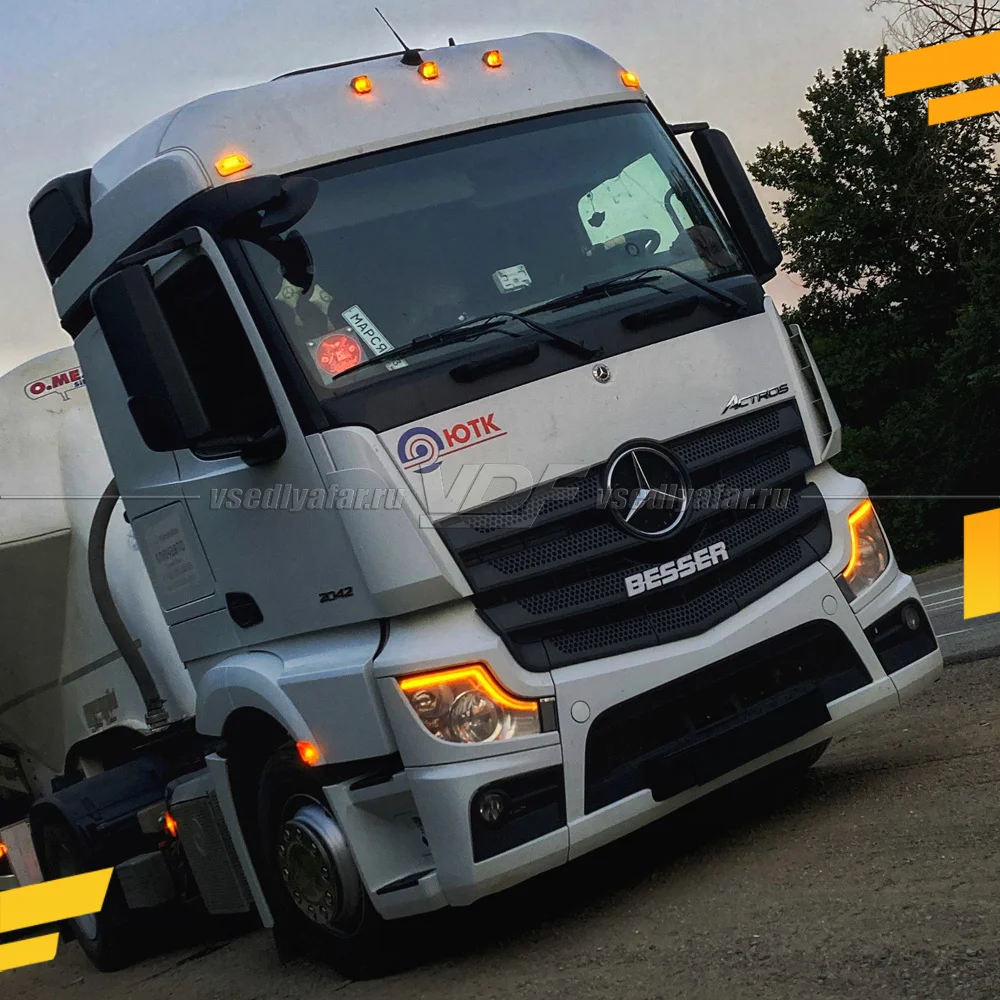Комплект плат маркера Mercedes Actros MP4; MP5 2020+ Фары Галоген Цвет: Янтарный