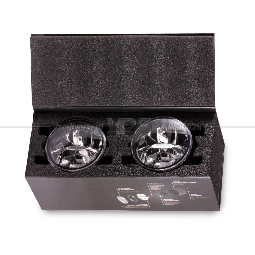 Светодиодные противотуманные фары MTF CRYSTALED  28Вт, 5500К (комплект 2 шт) FL28W