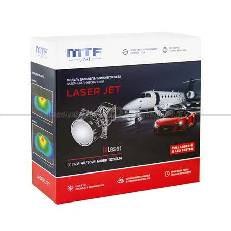 Светодиодные линзы MTF Light Laser Jet 3 6000K Bi-Led (комплект 2 шт) LS60K60