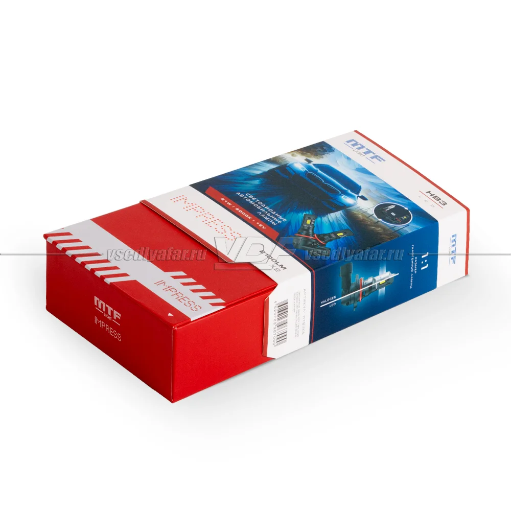 Светодиодные лампы MTF Light IMPRESS HB3 6000K 12V, 21W, 2шт, HTB3K6